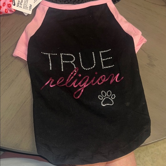 True Religion Other - True Religion Black and Pink Dog Shirt